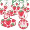 Big Dot of Happiness Berry Sweet Strawberry - Fruit Themed Birthday Party or Baby Shower Hanging Decor - Party Decoration Swirls - Set of 40
